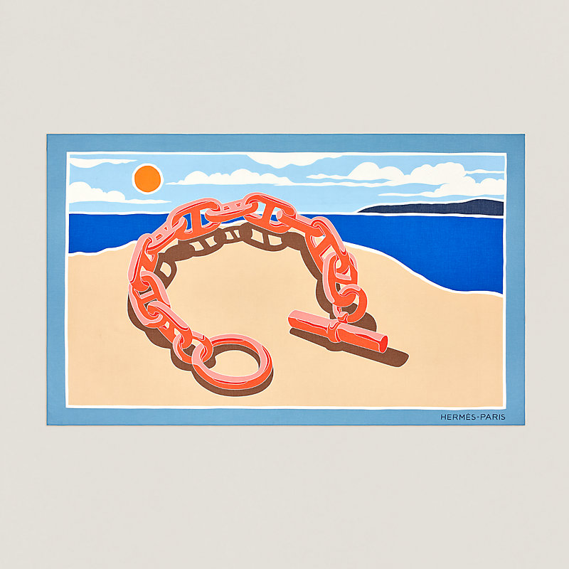 【ポイントになるアイテム】HERMES パレオ Escale a la Plage Escale a la Plage pareo | Hermès Thailand